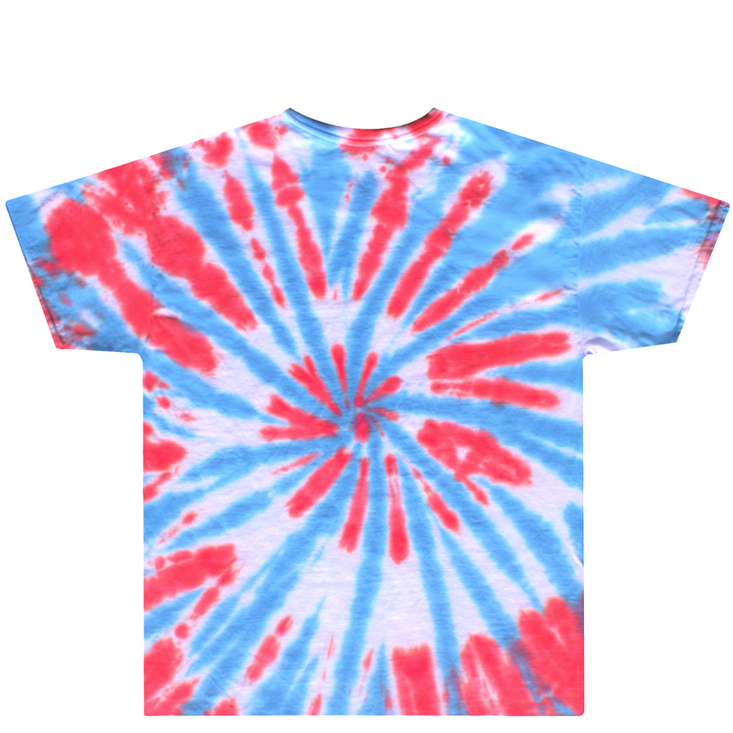 Red White & Blue Firework Tie Dye Shirts Back