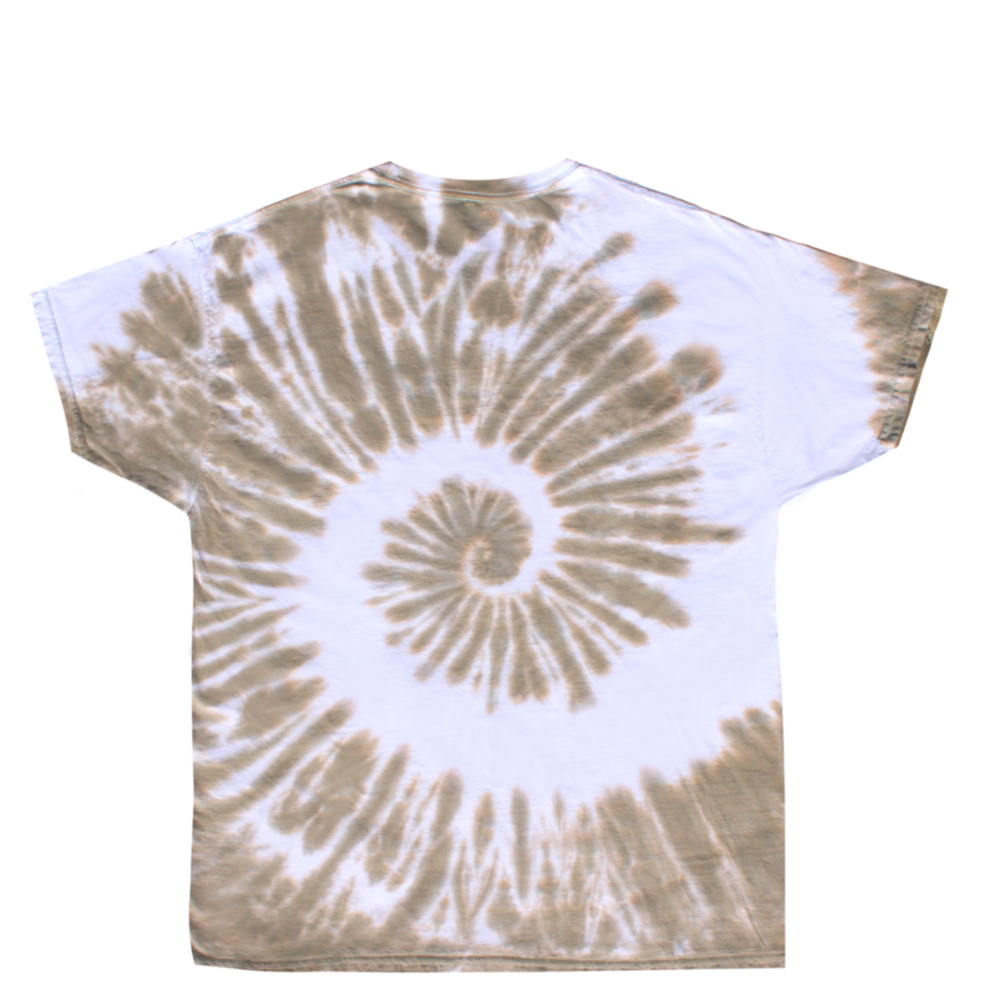 Soft Brown Spiral Tie Dye Shirt Back Size Large