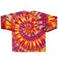 Red Orange Yellow Purple Long Sleeve Tie Dye Shirt Back