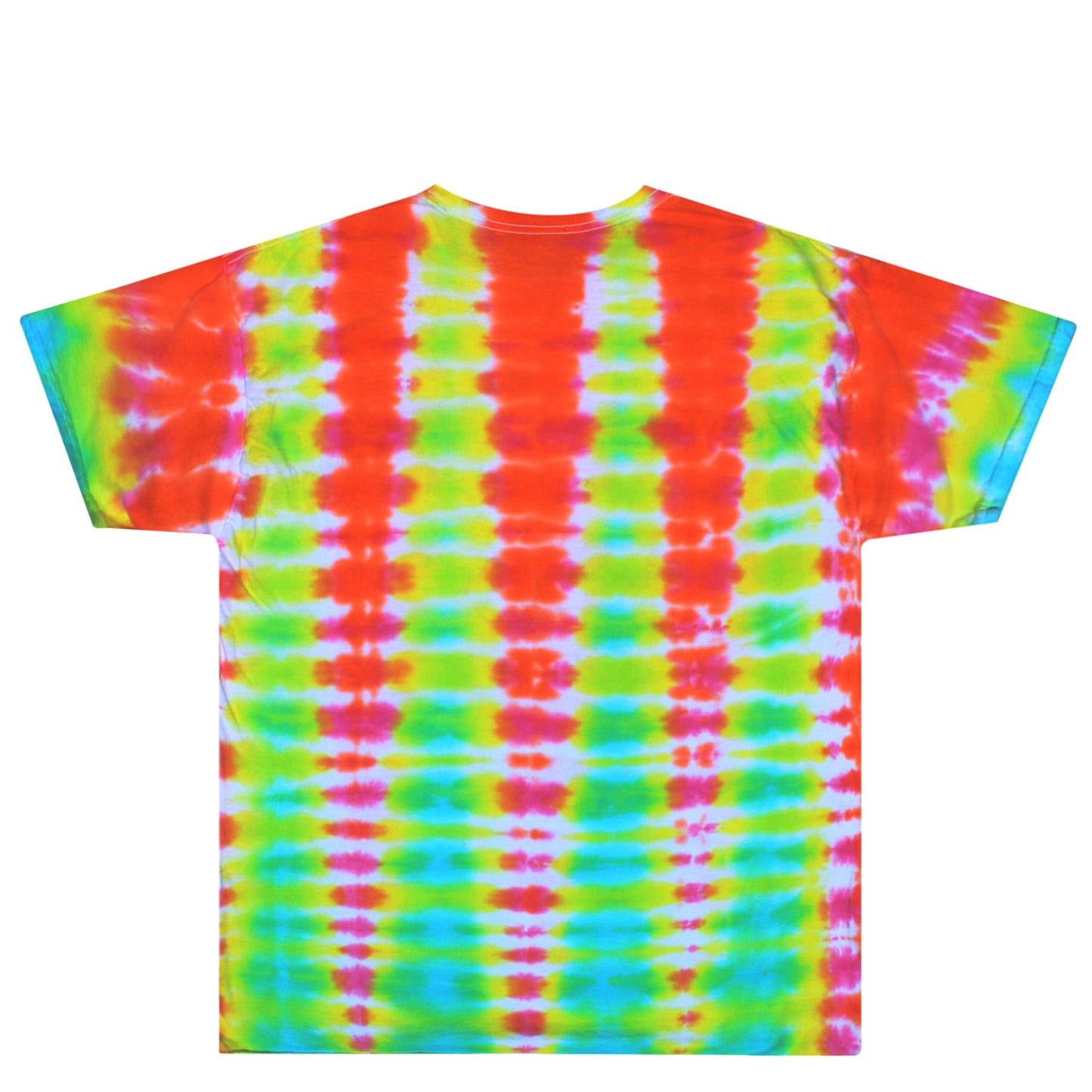 Orange Drip Zig Zag Tie Dye Shirt Back