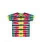 Kids Red Yellow Green Black DNA Tie Dye Shirt