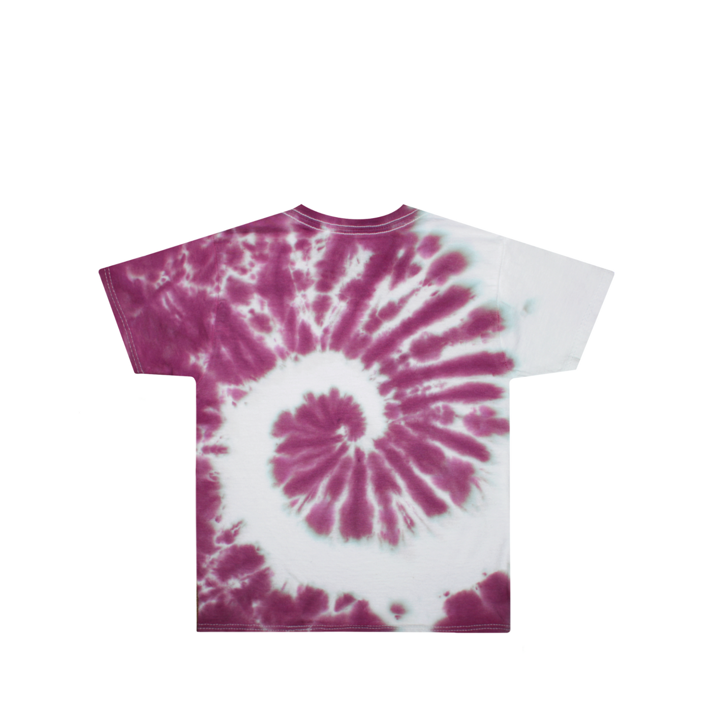 Toddler Maroon Spiral Tie Dye Shirt Back