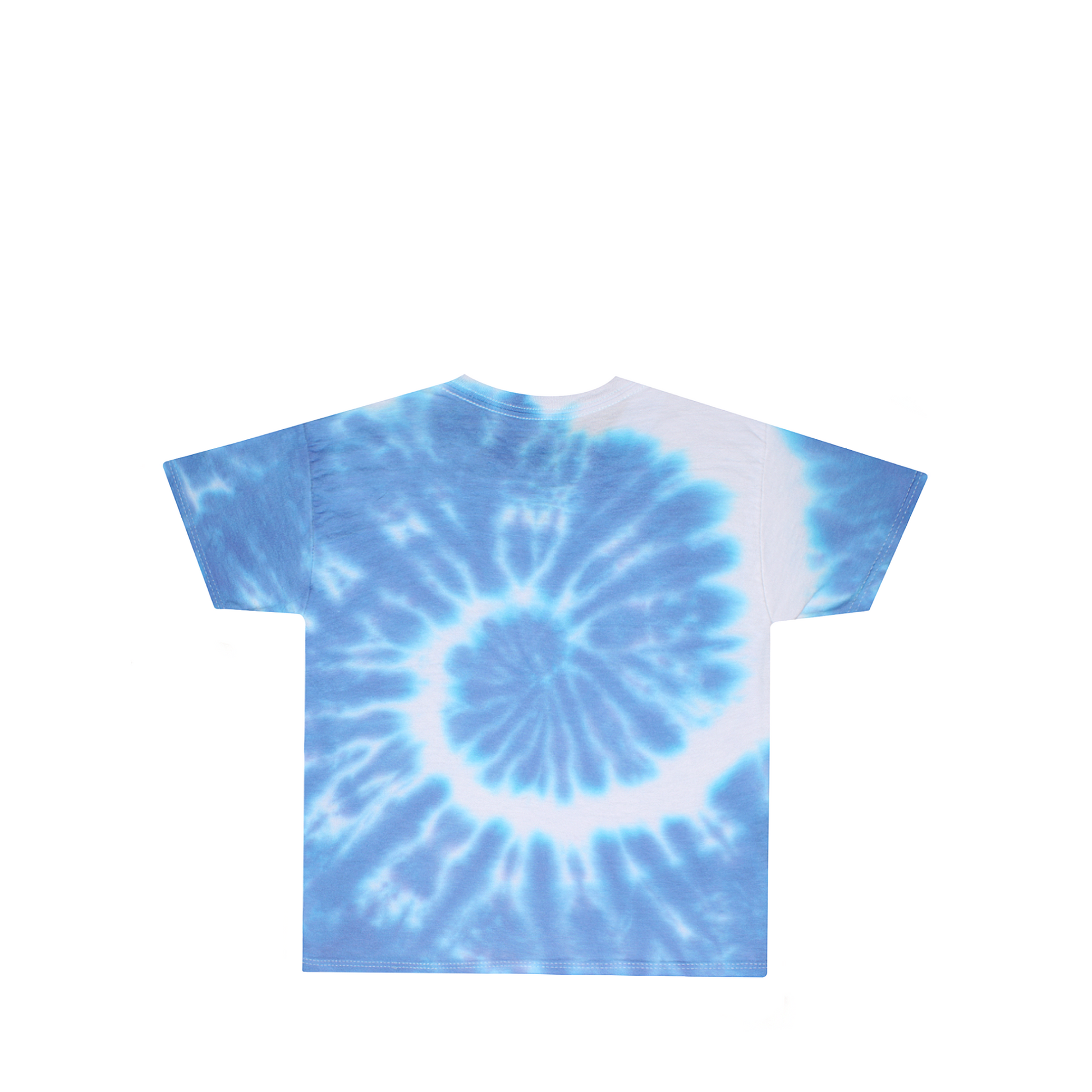 Toddler Soft Blue Spiral Tie Dye Shirt Back
