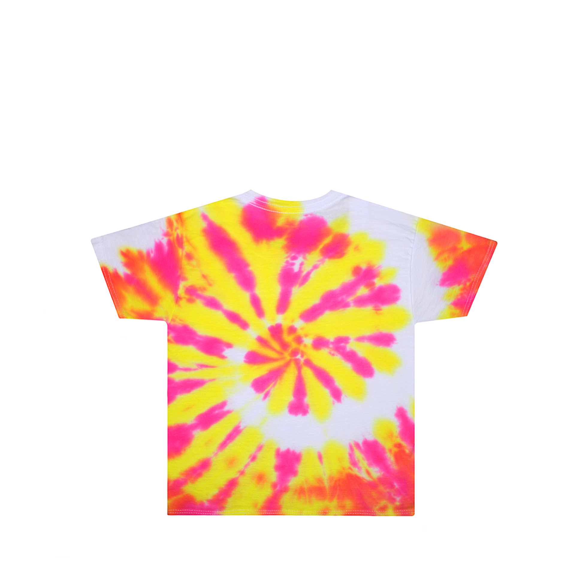 Toddler Pink & Yellow Tie Dye Shirt Back