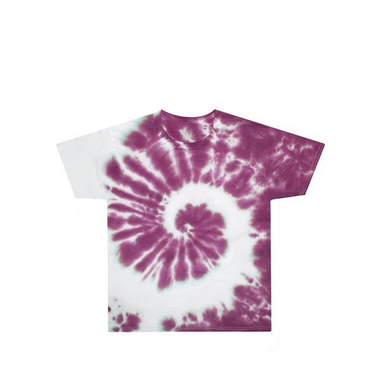 Toddler Maroon Spiral Tie Dye Shirt