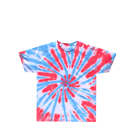 Toddler Red White Blue Firework Tie Dye Shirt