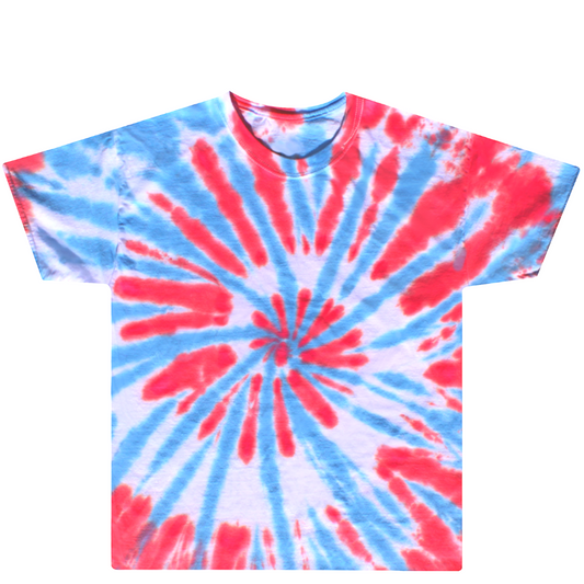 Red White & Blue Firework Tie Dye Shirts