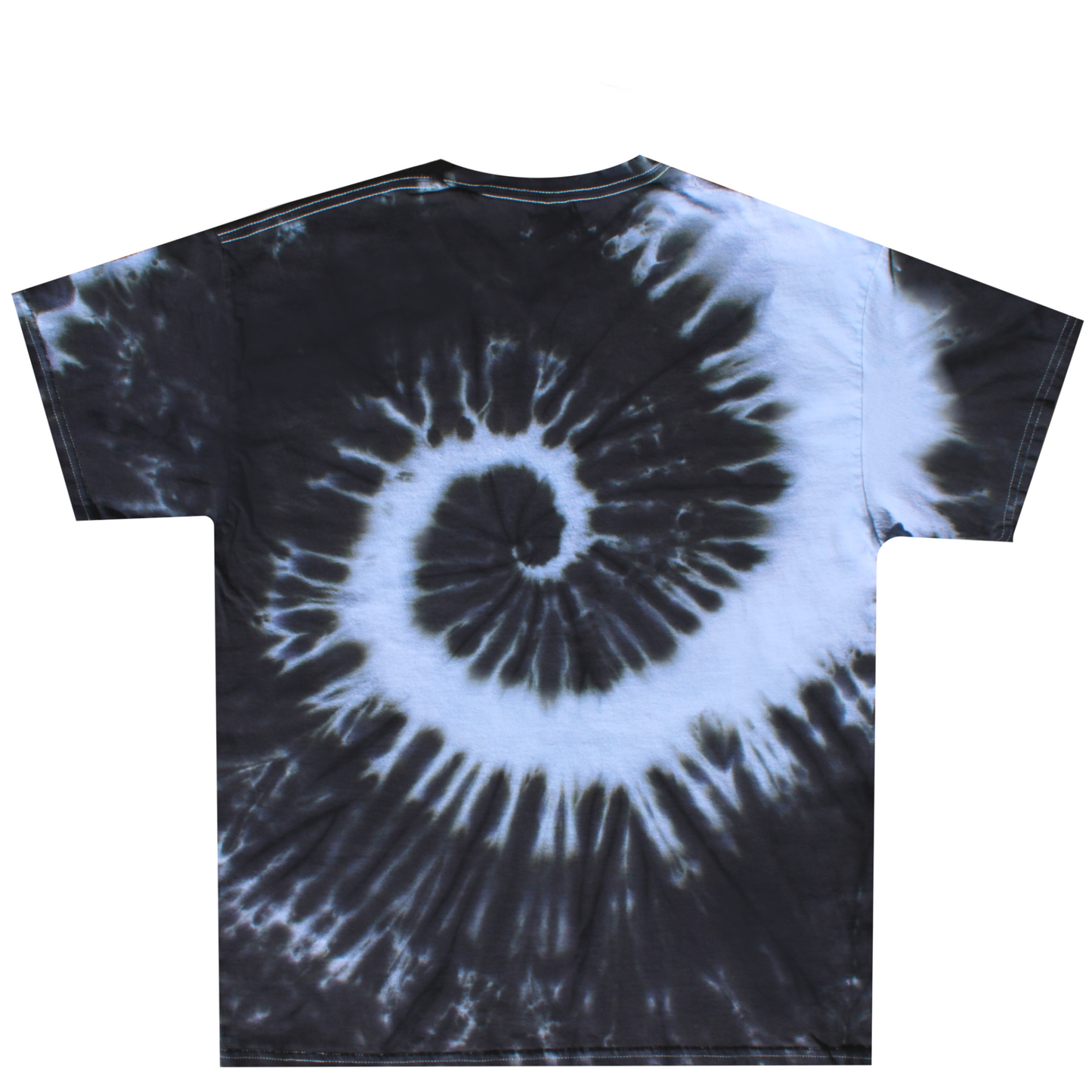 Black Spiral Tie Dye Shirt Size Large Back